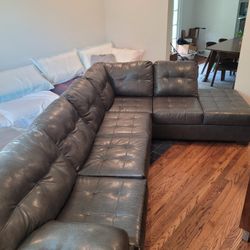 Faux Leather Sectional