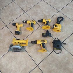All DeWalt Drill And Circular Saw One Light Whole Sale Only Charger No Bettery 