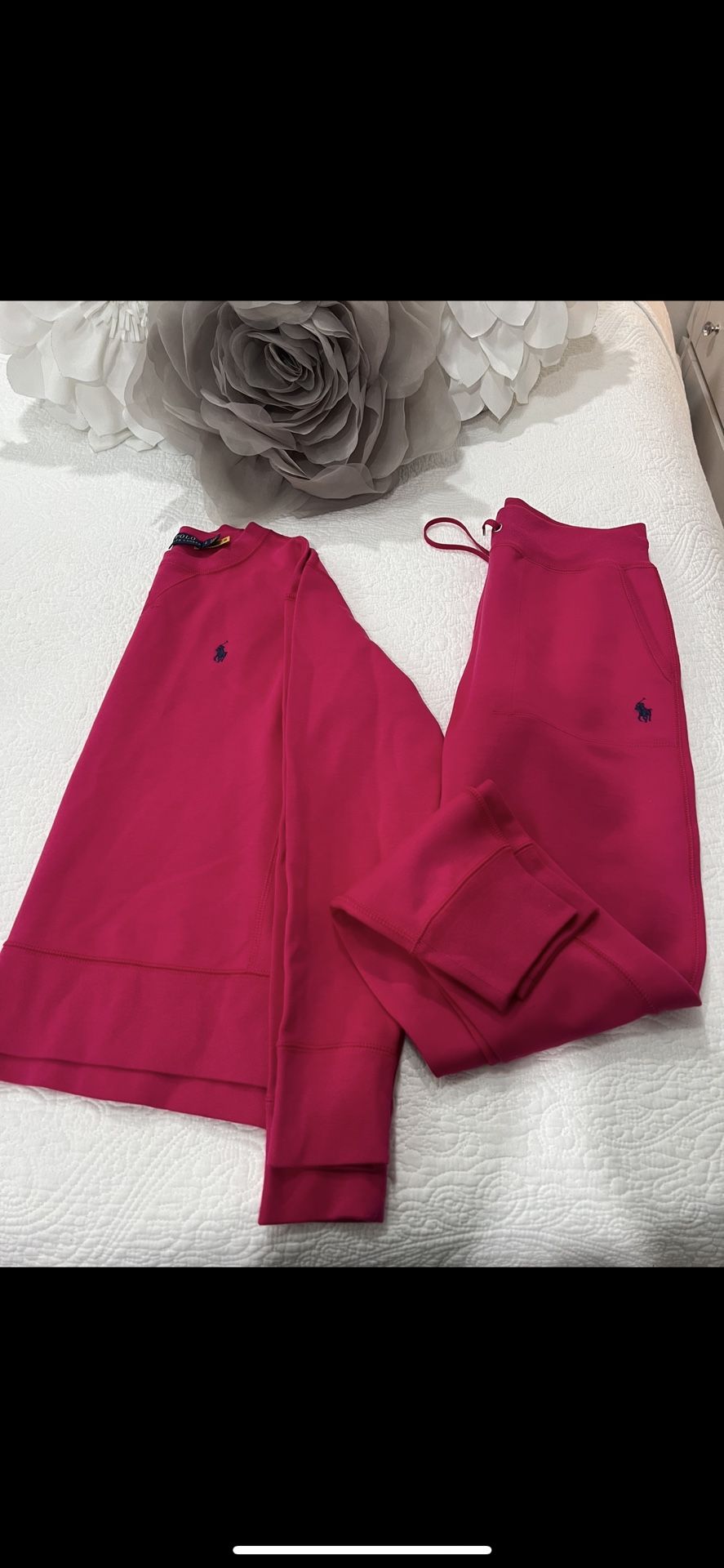 Polo Track Suit Set, Women Size Small Pink