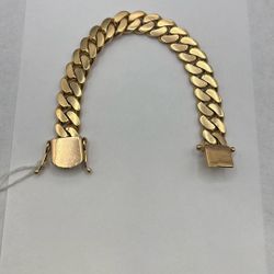 10K Solid Cuban Bracelet 