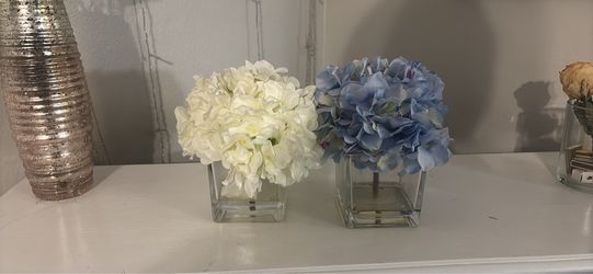 Fake hydrangeas