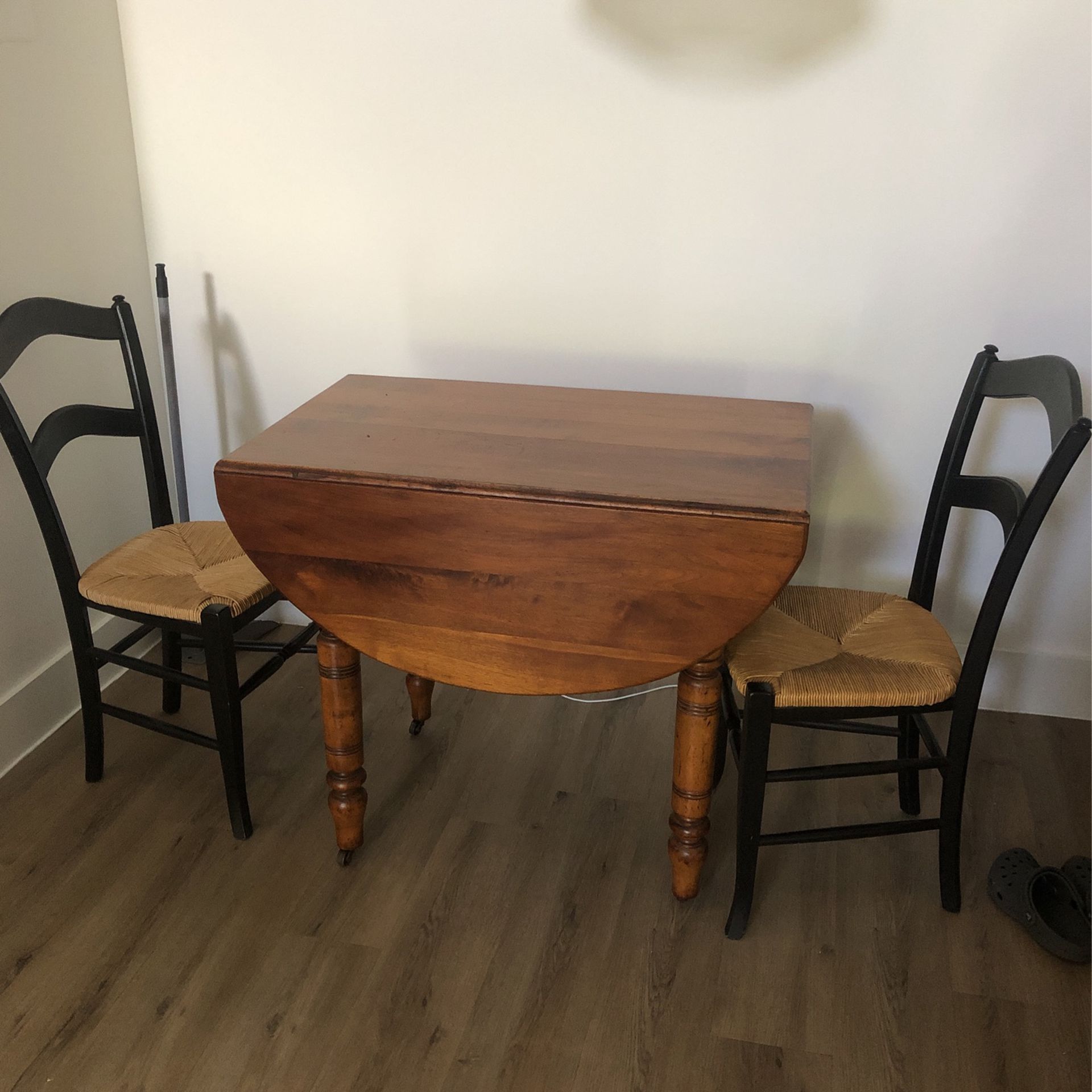 Antique Oak table And Chairs.  