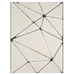 10/13 Brand New Thick Modern Black And White Rug Carpet
