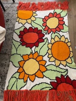 Vintage crochet throw