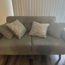 Grey Couch Pillows Included