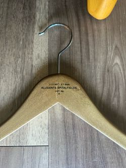 21 Designer AllSaints wooden hangers