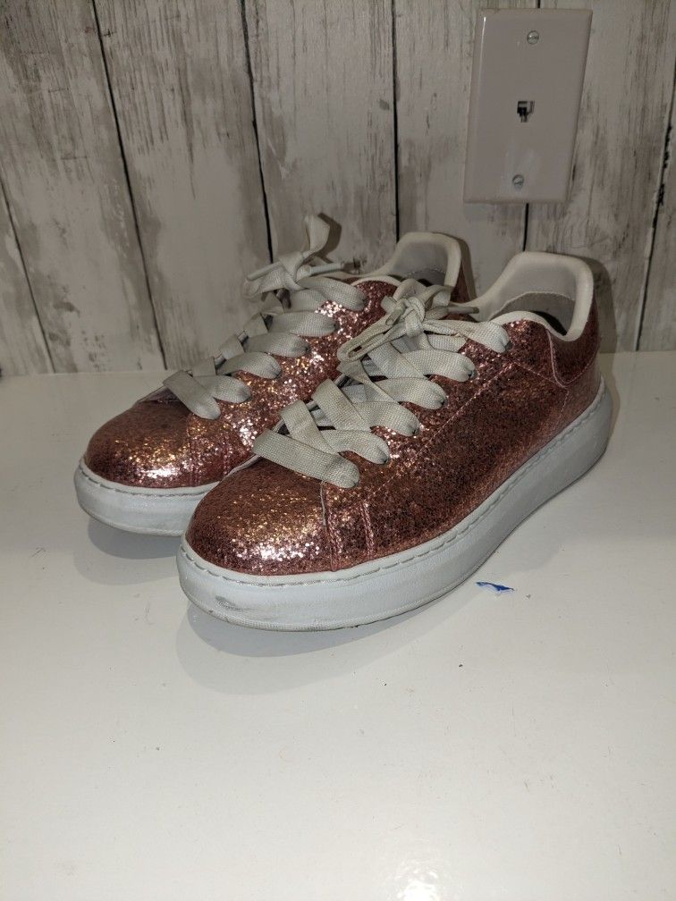 Size 8.5 Pink Glitter Shoes