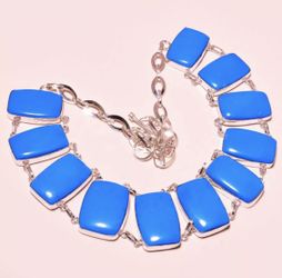 Silver.925 Sleeping Beauty Turquoise Necklace.