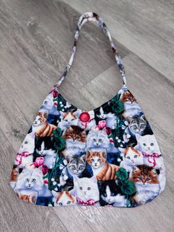 Handmade Shoulder Bag Cat Pattern