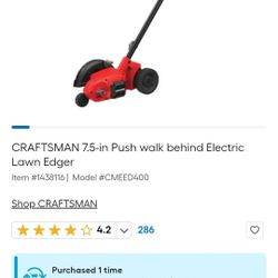 CRAFTSMAN 7.5-in Push walk behind Electric Lawn Edger