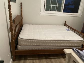 Free  Solid Wood Bed Frame-Full