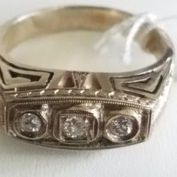 14k Yellow Gold Diamond 1ctw Ring Size 10