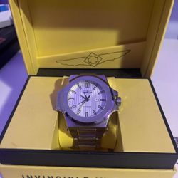 Invicta Silver Watch with White Dial