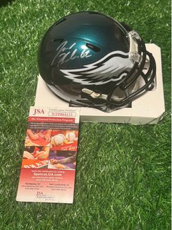 Jason Kelce Signed Eagles Mini Helmet - JSA COA