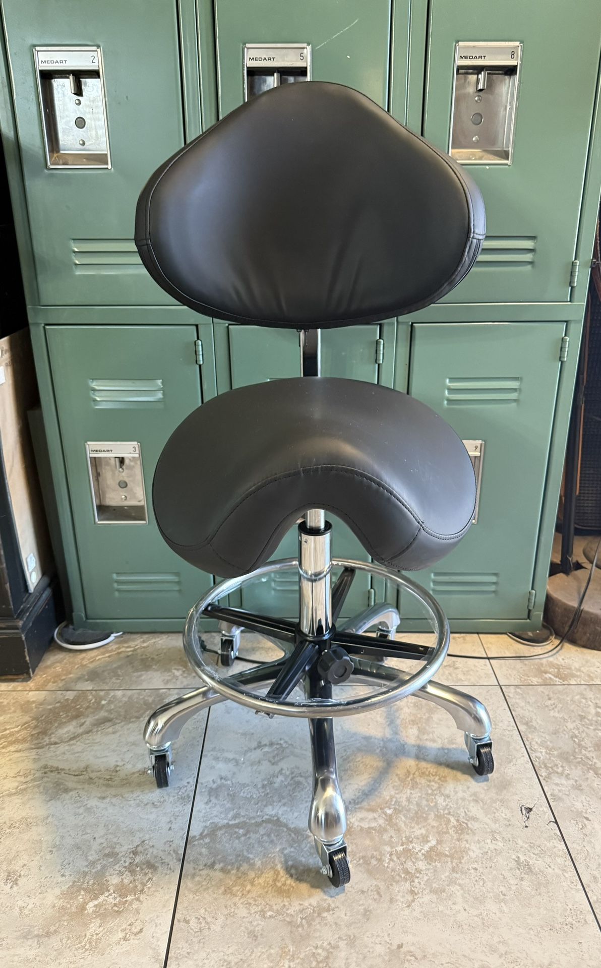 New Saddle Adjustable Salon Or Desk Chair