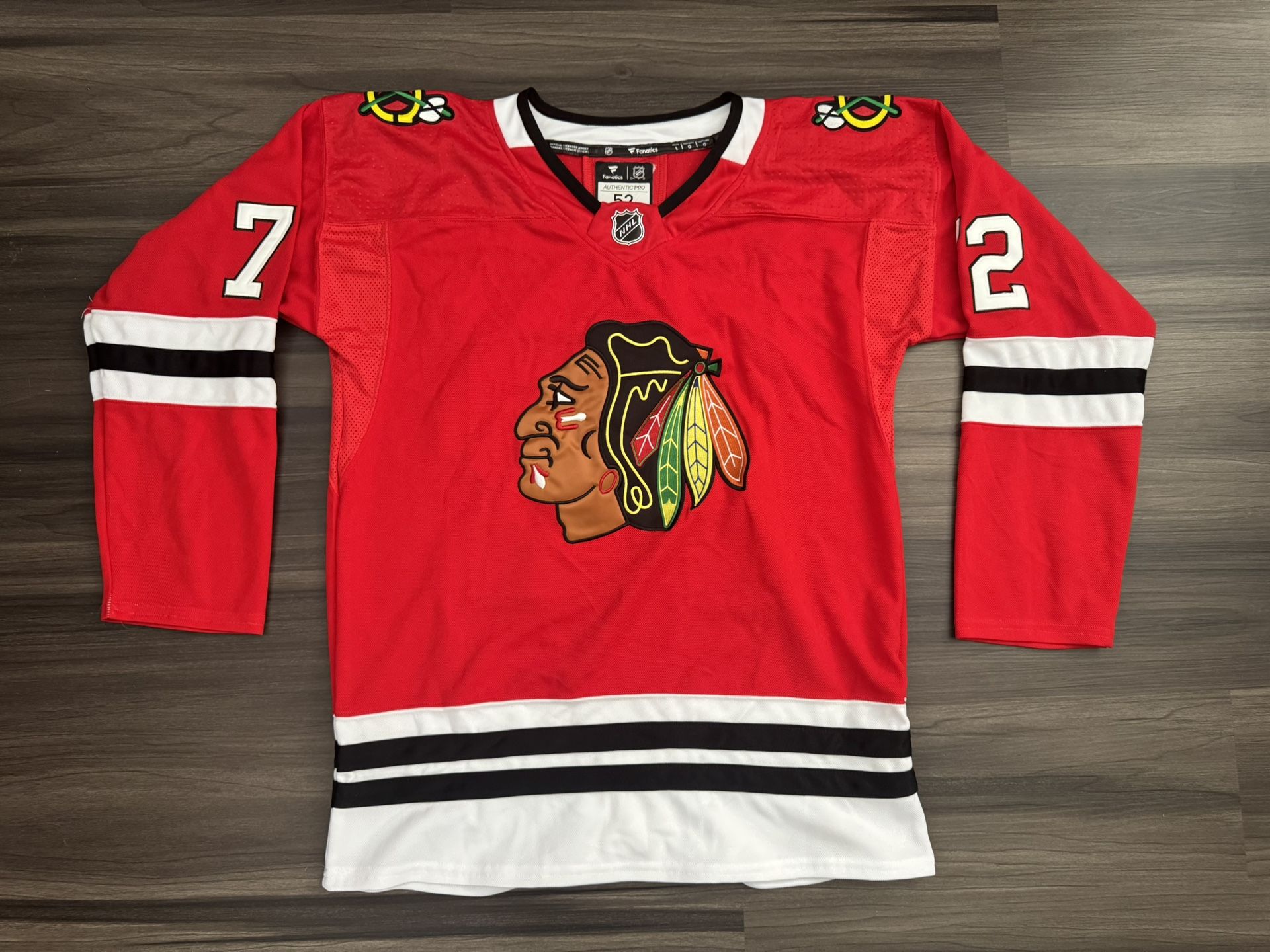 Fanatics Authentic Pro Chicago Blackhawks Lukas Reichel NHL MISPRINT Jersey 52 L