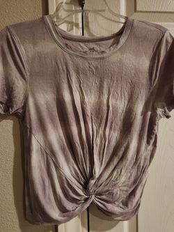 Womens lavender and white tie dye hollister shirt