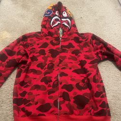 (Best Offer Takes Them)Red Camo Bape Hoodie (L)