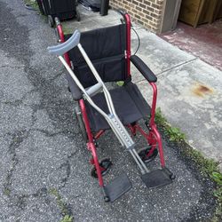 Wheelchair And Crutches