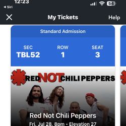 2 Table Tickets To The Red Hot Chili Peppers Tribute Band At Elevation 21 Tonight