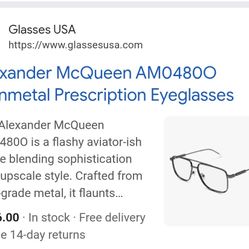 Eyeglasses Frames Two Gucci And 1 McQueen 