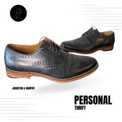 Johnston & Murphy Men’s Shoes Size 11 Black Dress Shoes Wingtip