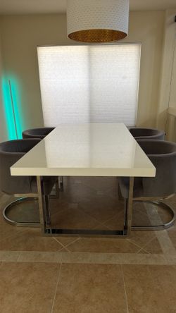Dining table and chairs