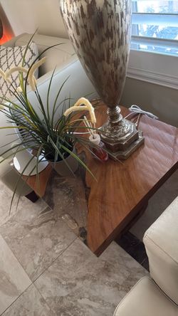 Live Edge Wood Side Table