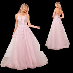 New With Tags Blush Colored Size 2 Ball Gown $199