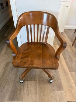 Vintage Oak Desk Chair