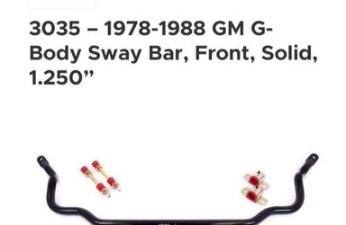 Umi Performance front /rear sway bar/ upper adjustable control arms 12 bolt swap for G body’s(Brand new)