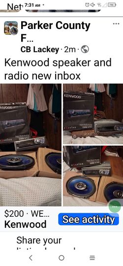 Kenwood radio And  alpine speakers all new in box