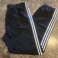 Adidas black track pants with white stripes Size L