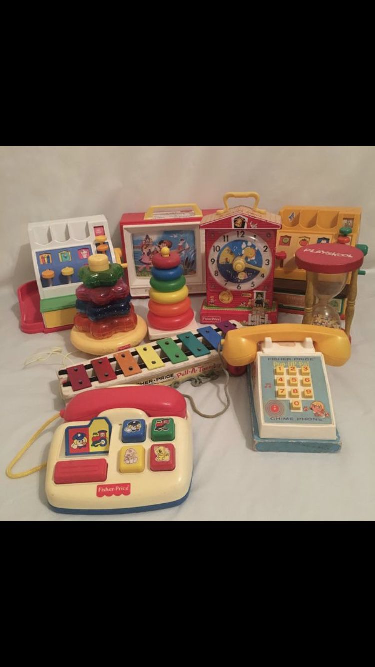 Vintage kids toys fisher price playskool phone music
