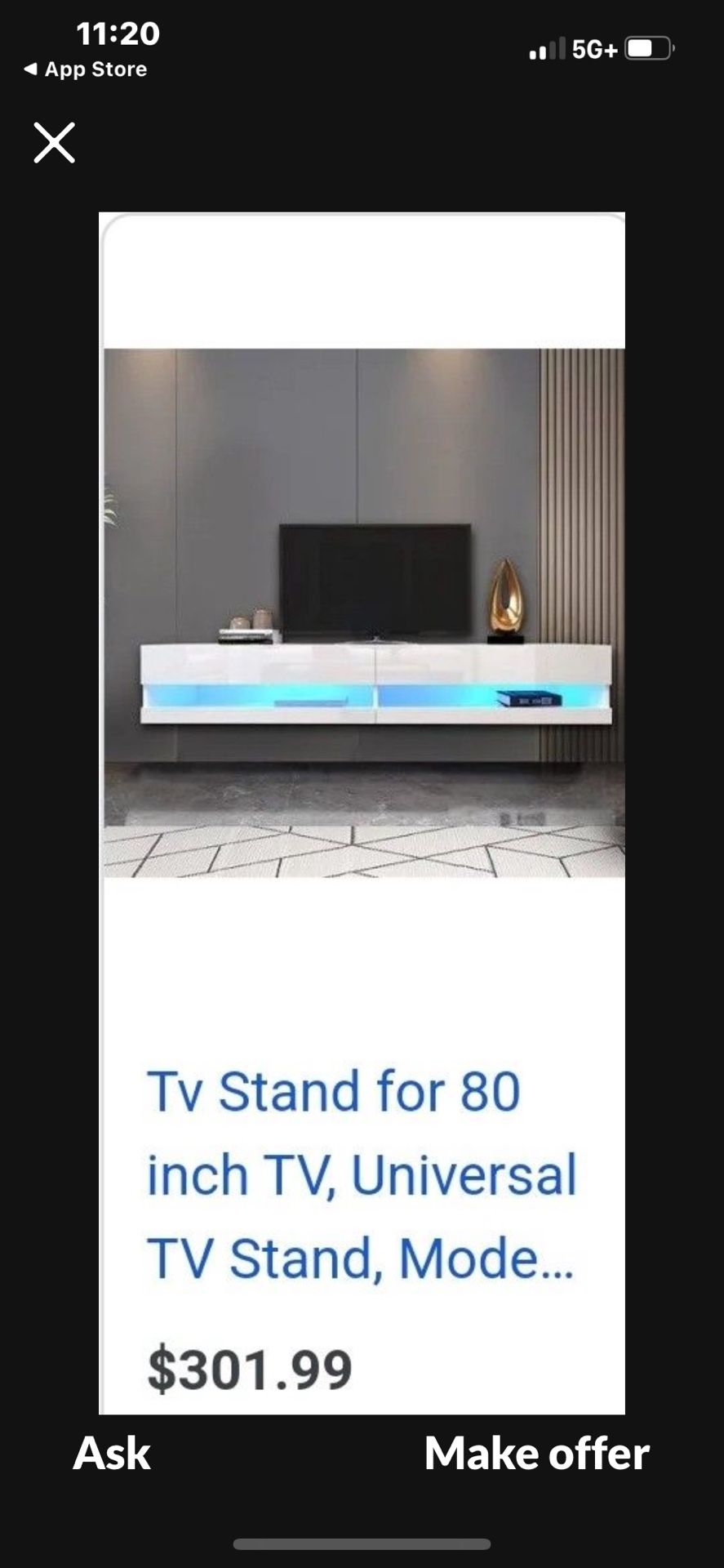 Wall Mounted Floating Modern Entertainment Center For TV’s Up To 80”
