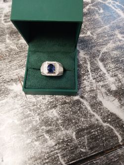 Silver And Saphire Ring, Silver Eagle Rind