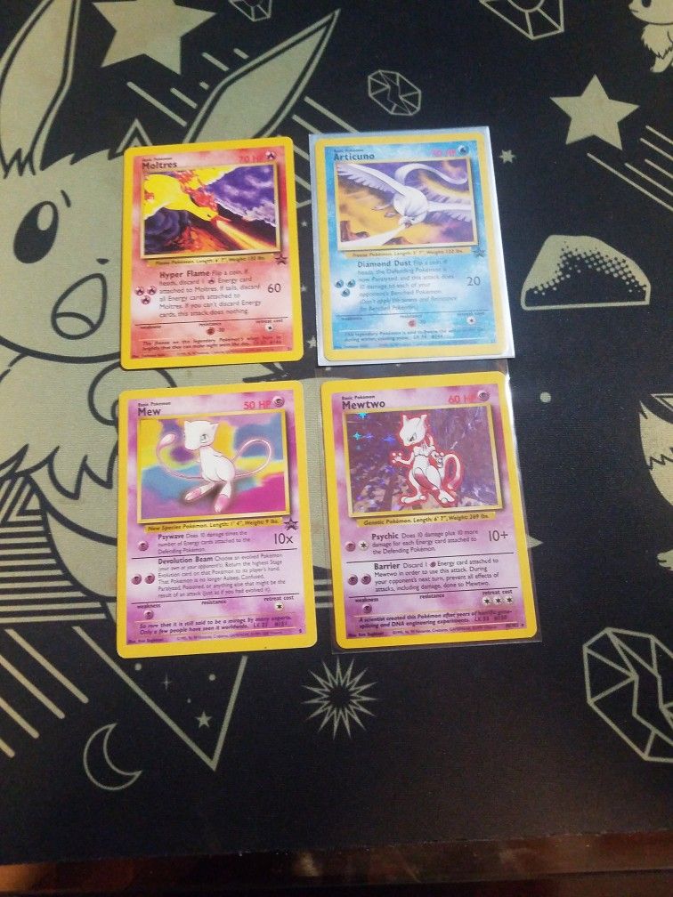 Pokemon Trading Cards Mewtwo Mew Articuno WOTC Promos