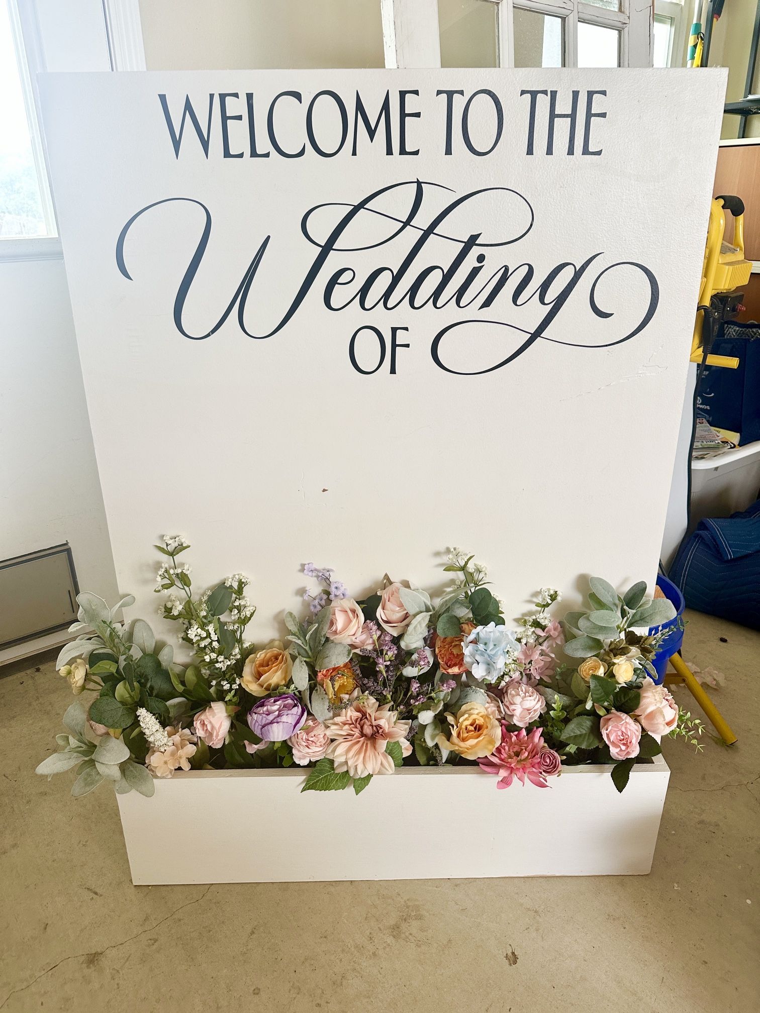 Wooden Flower Box Sign