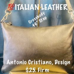 ANTONIO CRISTIANO, ITALIAN LEATHER BAG