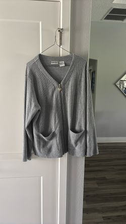 Sweater - Light Gray Ribbed