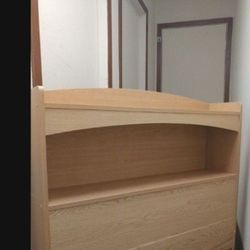 Twin Size Bed Frame With Bookcase Headboard 