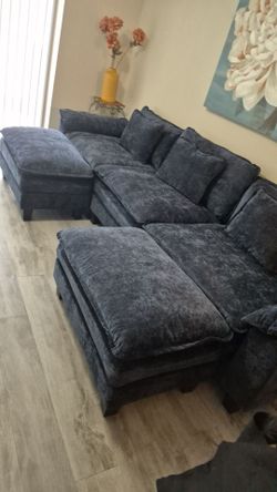 Navy Blue Sectional