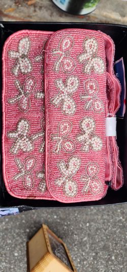Pink purse with bows (new)