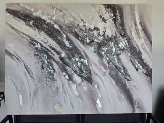 Abstract Textured Canvas Wall Art – Large (Approx. 47” x 35”)