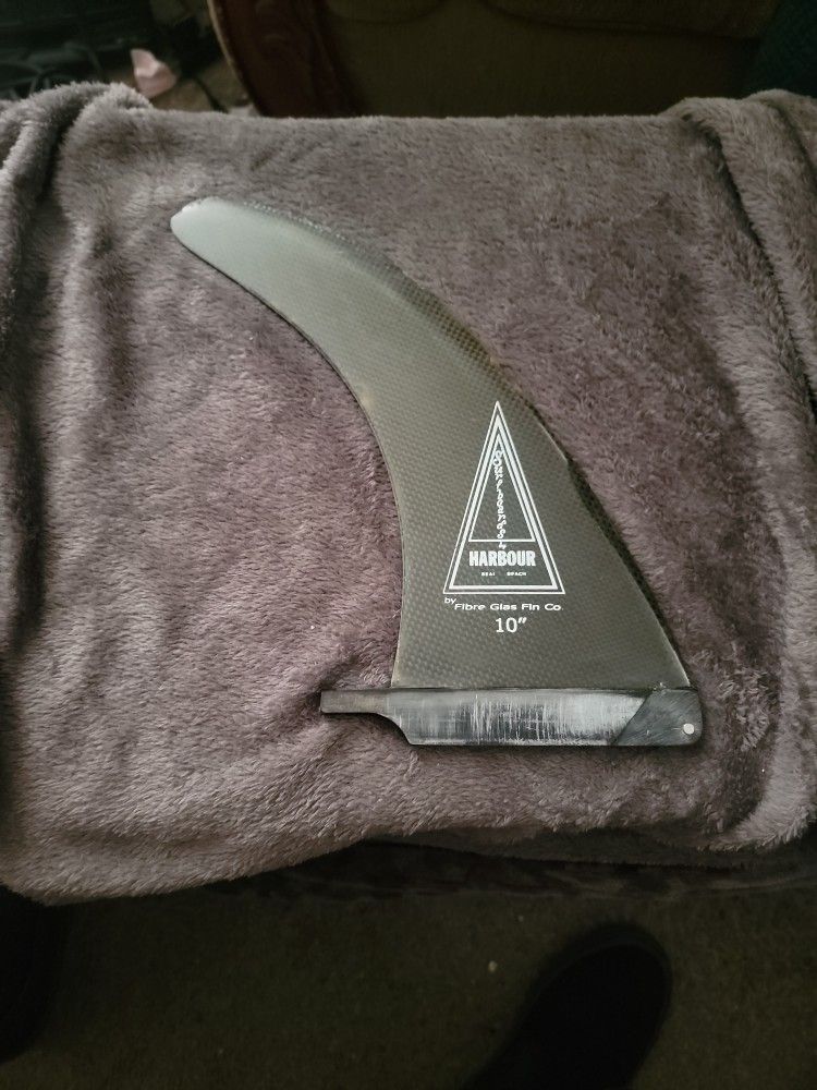 10 Inch Harbor finn by fibre glas co. Longboard