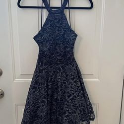 Sparkly blue prom dress size 3/4