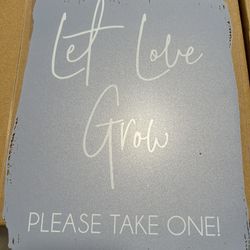 8x10in  Acrylic Wedding Favor Sign With Stand