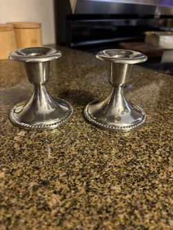 Silver Plated Candle Holders 