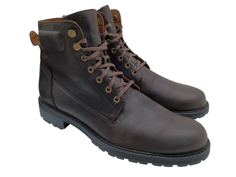 Merrell 'Legacy' Mid Waterproof Brown Leather Work Boots Mens Size 10 Med J00037