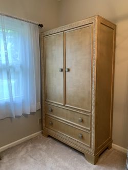 Solid Wood TV, armoire, wardrobe with drawers